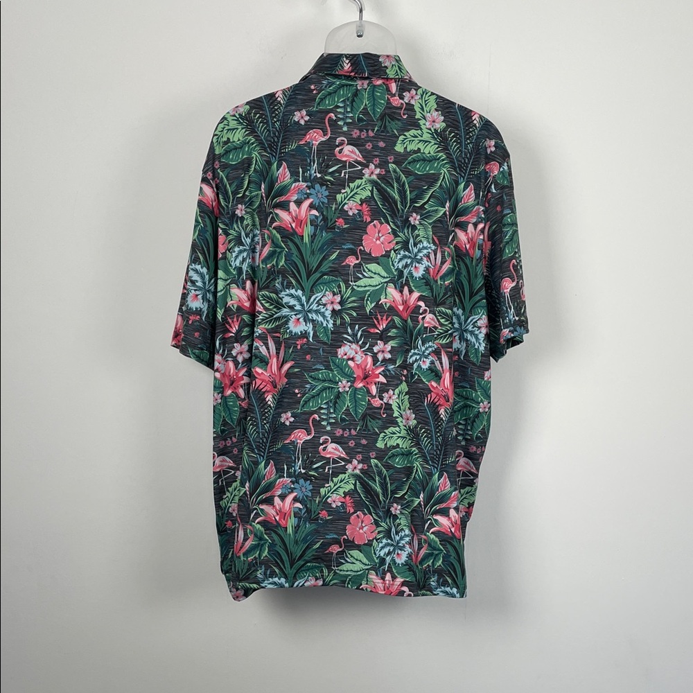 Chaps Everyday Performance Polo Resort Beach Floral Print Men's 2XL T Shirt - Picture 5 of 9